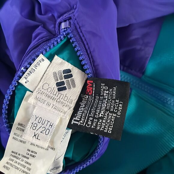 Vintage COLUMBIA 90s Oversized Reversible Windbreaker Jacket Medium Retro Ski XL - Picture 3 of 16